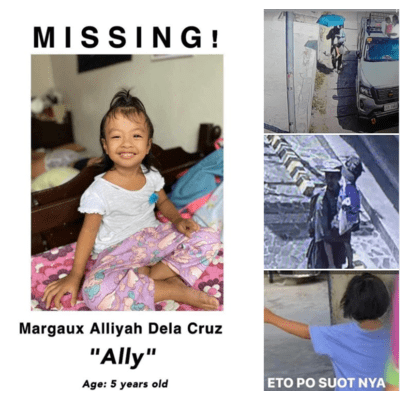 Missing: Margaux Alliyah “Ally” Dela Cruz, 5 years old girl missing